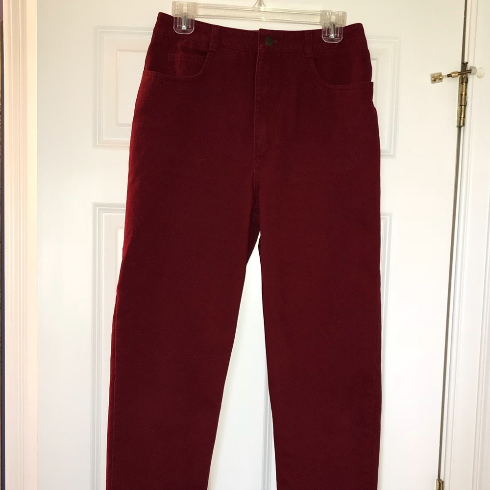 Talbots Deep True Red Jeans - image 1